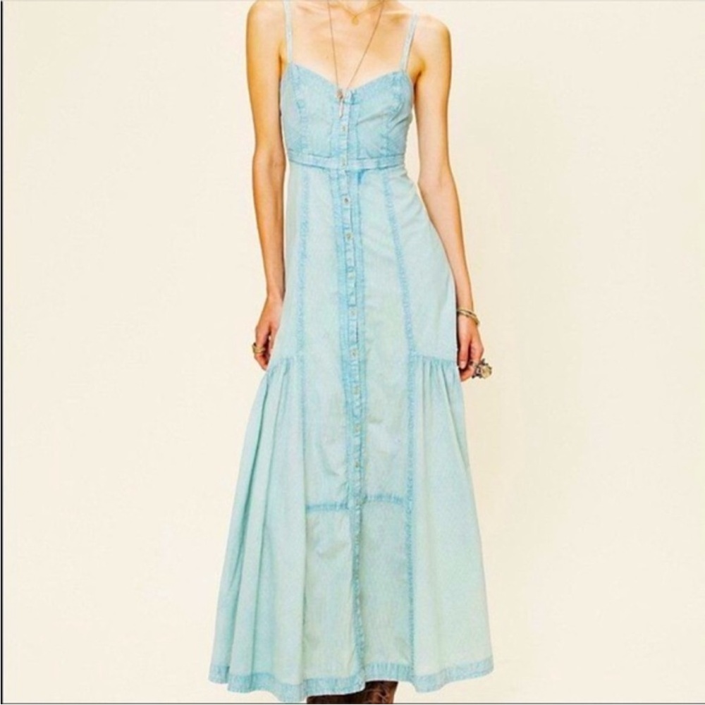 Free People Light Blue Maxi Dress